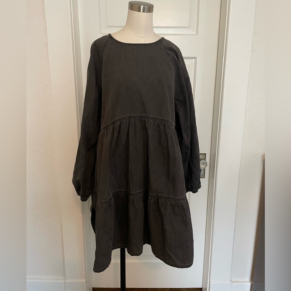 Madewell black denim dress